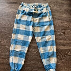 Aviator Nation Plaid Lodge Pants - Sky Plaid -XXL